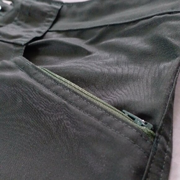 Vintage 90s Big Baggy SNUG INDUSTRIES Dark Green Wide-Leg Pants - Picture 7 of 12